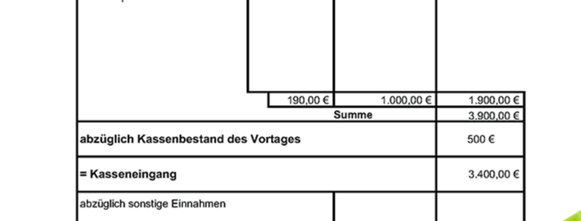 kostenlose kassenbericht vorlage