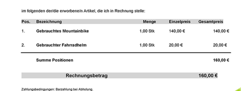 kostenlose privatrechnung vorlage